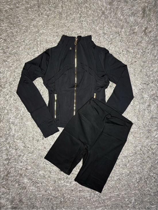 lululemon athletica Jackets & Blazers - Lululemon Black Cropped Nulu Jacket & Shorts Set